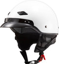Tousley Rider Supply Helmet Bagger Solid Half Motorcycle Helmet - Gloss White Product View