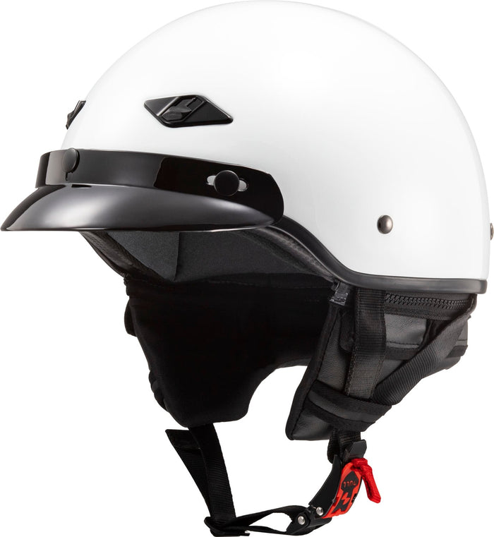 Tousley Rider Supply Helmet Bagger Solid Half Motorcycle Helmet - Gloss White Product View