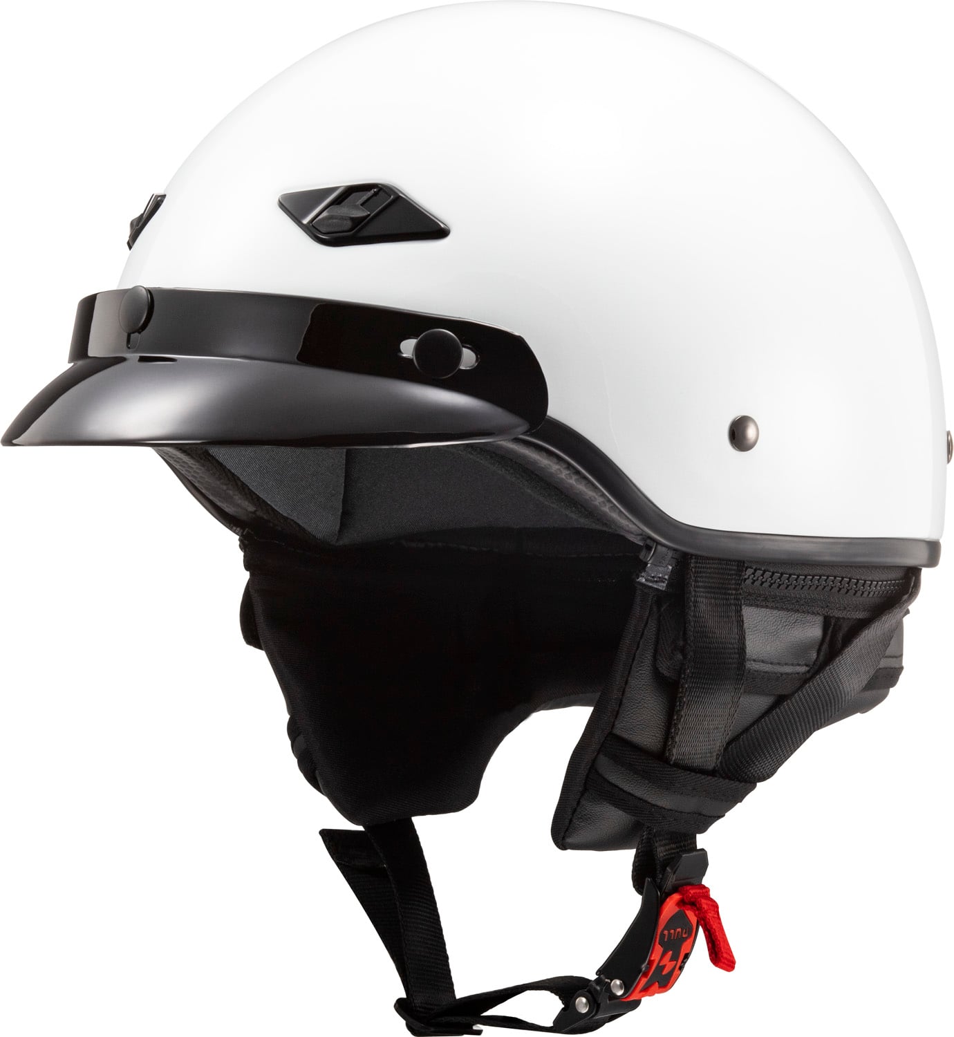 Tousley Rider Supply Helmet Bagger Solid Half Motorcycle Helmet - Gloss White Product View