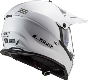 Blaze Solid Adventure Helmet with SunShield - Gloss White