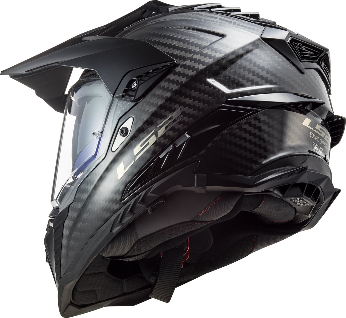 Helmet Explorer C Solid Adventure Motorcycle Helmet with SunShield - Matte Carbon Product View