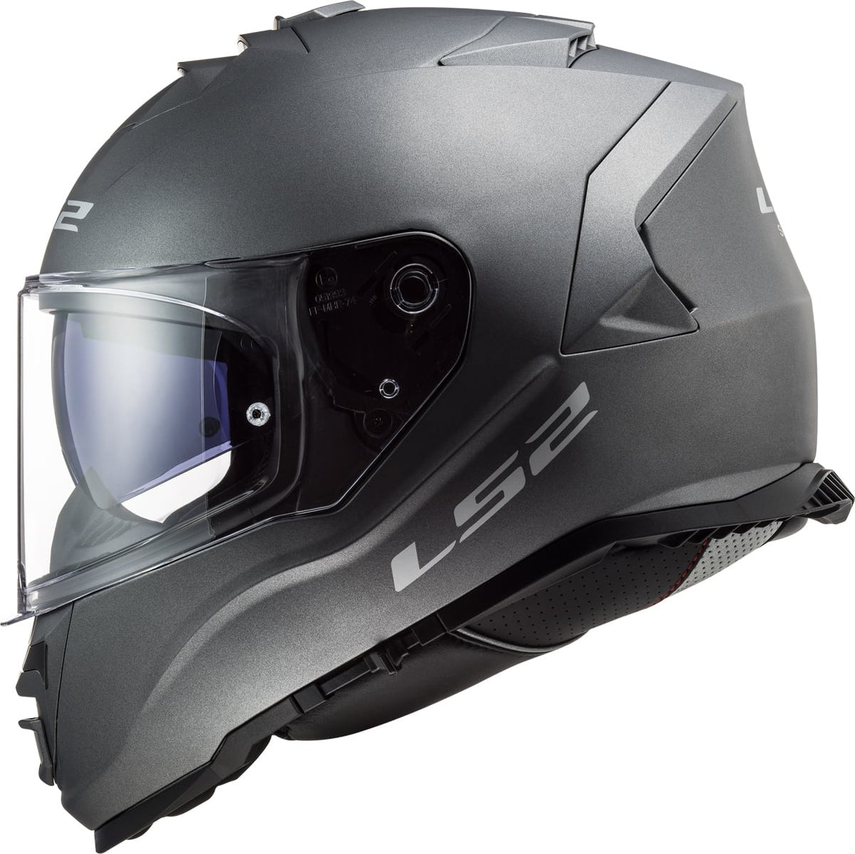 LS2 Assault Solid Full Face Motorcycle Helmet with SunShield - Matte Titanium