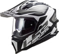 Helmet Explorer XT Alter Adventure Motorcycle Helmet with SunShield - Black/White Matte Product View