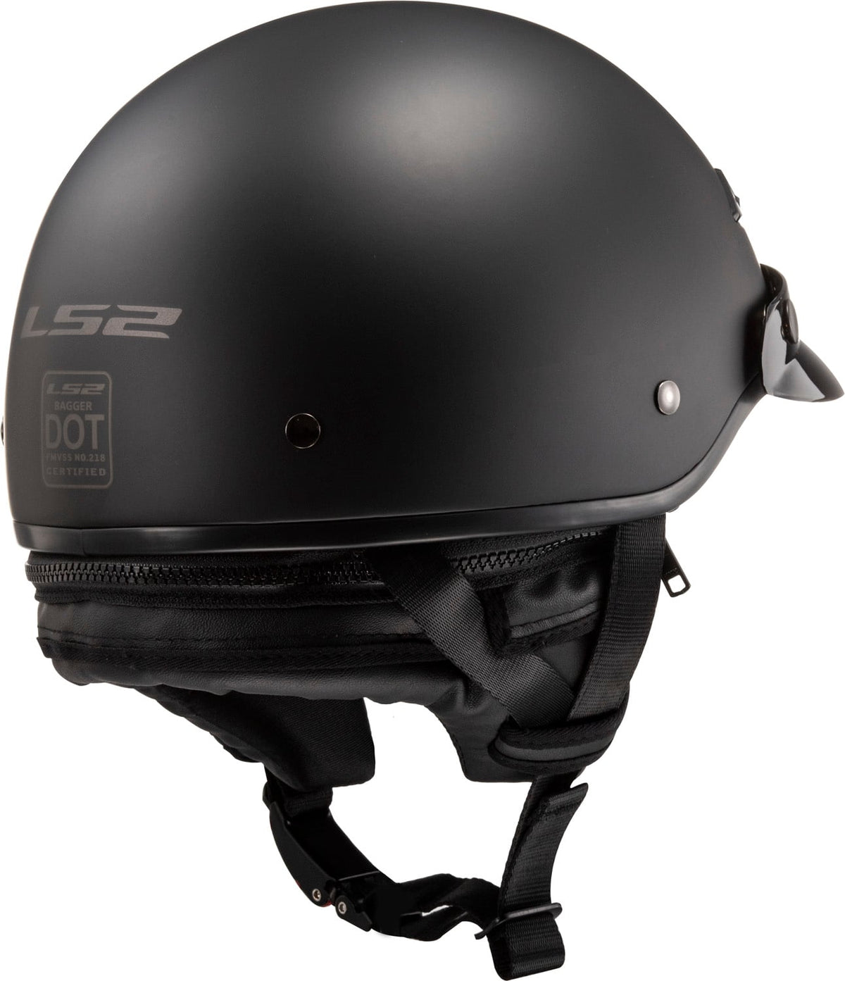 Solid Half Motorcycle Helmet - Matte Black Product View