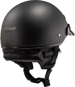 Solid Half Motorcycle Helmet - Matte Black