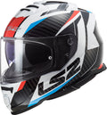 Helmet Assault Racer Full Face Motorcycle Helmet with SunShield - White/Red/Blue Product View