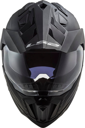 Explorer XT Solid Adventure Helmet with Integrated SunShield - Matte Black