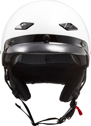 Tousley Rider Supply Helmet Bagger Solid Half Motorcycle Helmet - Gloss White