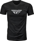Fly Racing F-Wing Tee in Black, size Small, with a premium crew neck fit.
