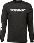Fly Racing Corporate Long Sleeve Tee in Black, size Medium, with a comfortable standard fit.