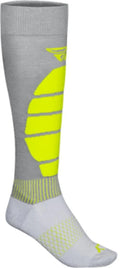 Fly Racing Snow Performance Coolmax Socks Grey/Hi-Vis