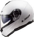 Helmet Strobe Solid Modular Motorcycle Helmet with SunShield - Gloss White Product View