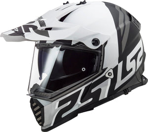 Blaze Sprint Adventure Helmet with SunShield - Gloss Black/White