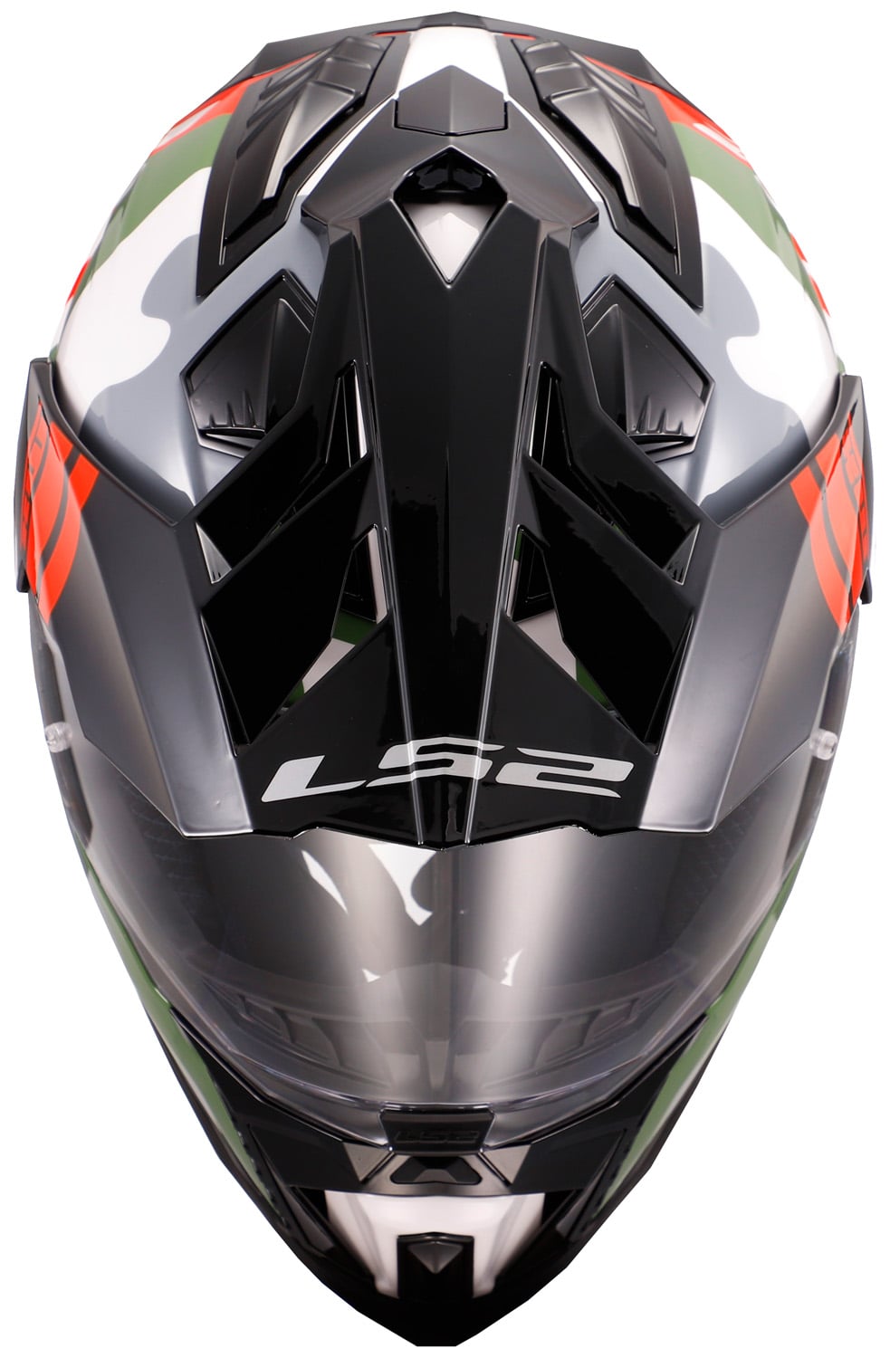 XT CamoX Adventure Helmet with SunShield - Gloss White/Red Product View