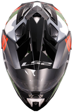 XT CamoX Adventure Helmet with SunShield - Gloss White/Red