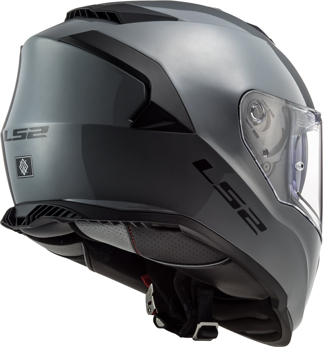 Helmet Assault Solid Full Face Motorcycle Helmet with SunShield - Gloss Battleship Gray Product View