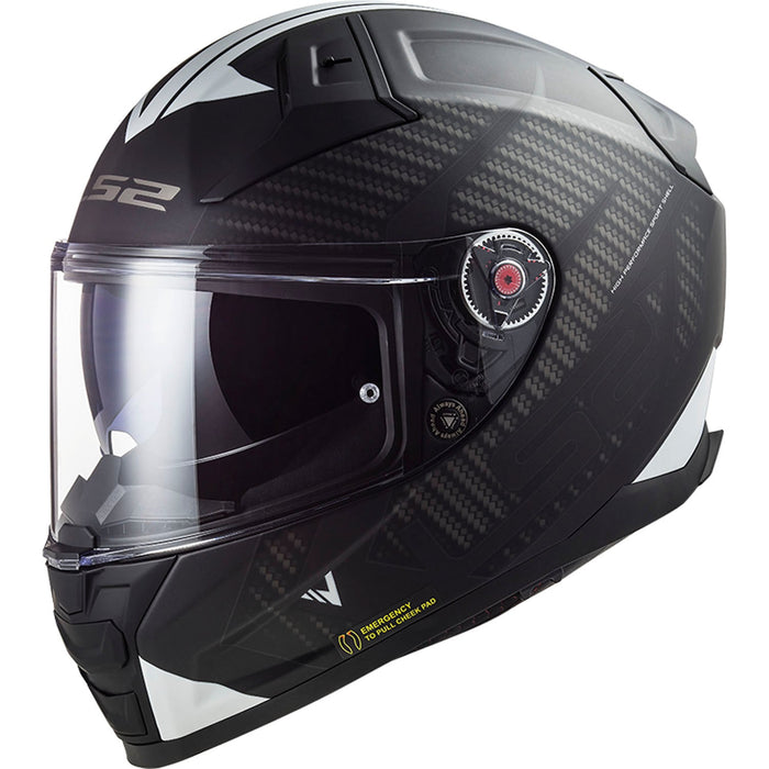 Citation II Splitter Full Face Helmet with SunShield – Matte Black/White Product View