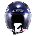 Copter American Open Face Helmet with SunShield - Gloss Red/White/Blue Product View