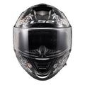 Helmet Assault Warrior Full Face Motorcycle Helmet with SunShield - Krome Silver/Black Product View