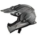 Gate TwoFace Full Face MX Helmet - Matte Gray/Black Product View