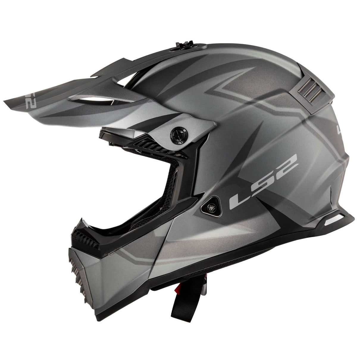 Gate TwoFace Full Face MX Helmet - Matte Gray/Black Product View