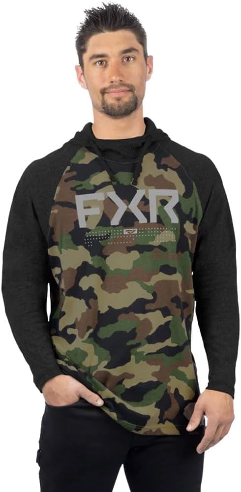FXR Mens Trainer Premium Lite Pullover Hoodie Drawcord Cotton Casual