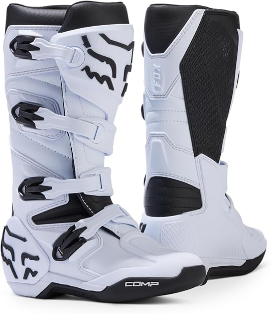 Fox Racing Youth Comp Motocross Boots – black kids’ dirt bike boots with TPU protection and Positac outsole.