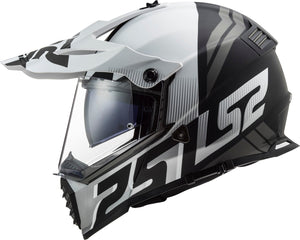Blaze Sprint Adventure Helmet with SunShield - Gloss Black/White