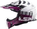 Helmet Gate Xcode Full Face MX Motorcycle Helmet - Gloss White/Violet Product View