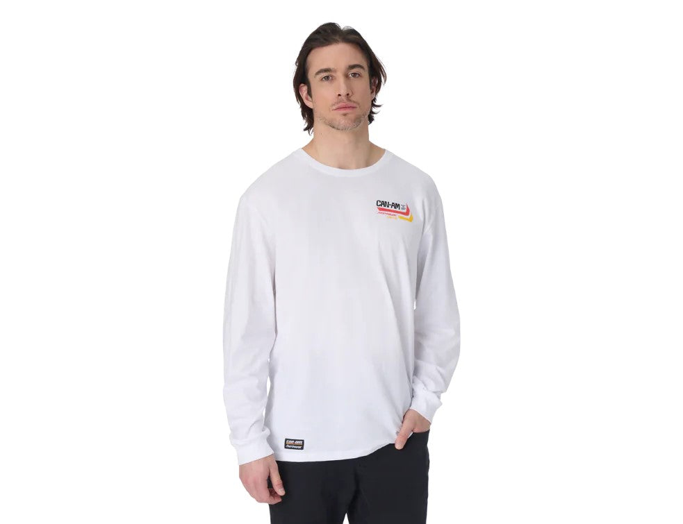 Men’s Can-Am x Fasthouse Desert Racer Long Sleeve Tee | White
