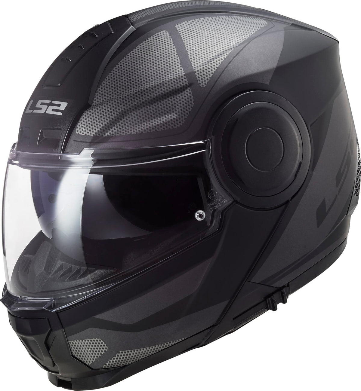 Horizon Axis Modular Motorcycle Helmet with SunShield - Black Titanium Matte/Gray Product View