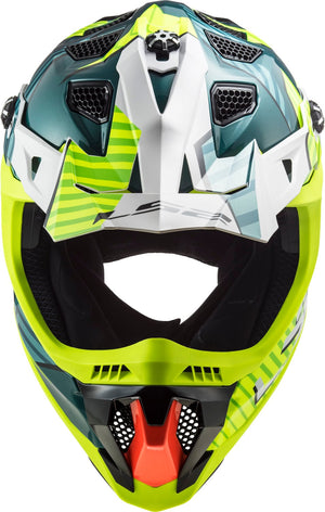Helmet Subverter Evo Astro Full Face MX Motorcycle Helmet - Gloss Cobalt Hi-Vis Yellow