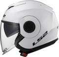 Helmet Verso Solid Open Face Motorcycle Helmet with SunShield - Gloss White Product View
