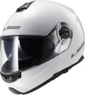 Helmet Strobe Solid Modular Motorcycle Helmet with SunShield - Gloss White Product View