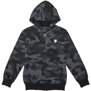 Fox Racing Youth Camo Pack Fleece Zip Hoodie – Black Camo (Small)