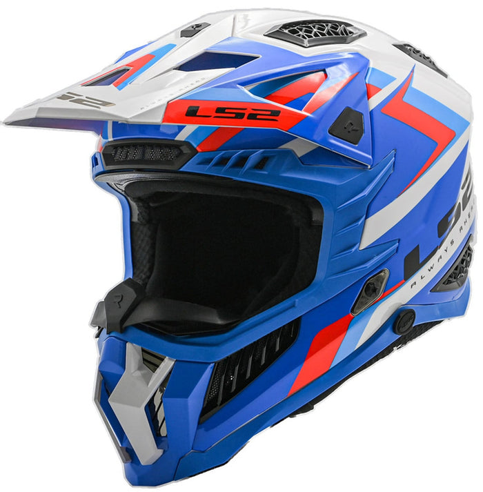 Helmet X Force Sprint Full Face MX Motorcycle Helmet - White/Blue/Red Product View