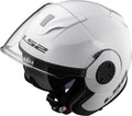 Helmet Verso Solid Open Face Motorcycle Helmet with SunShield - Gloss White Product View