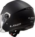 Track Solid Open Face Helmet with SunShield - Matte Black Product View