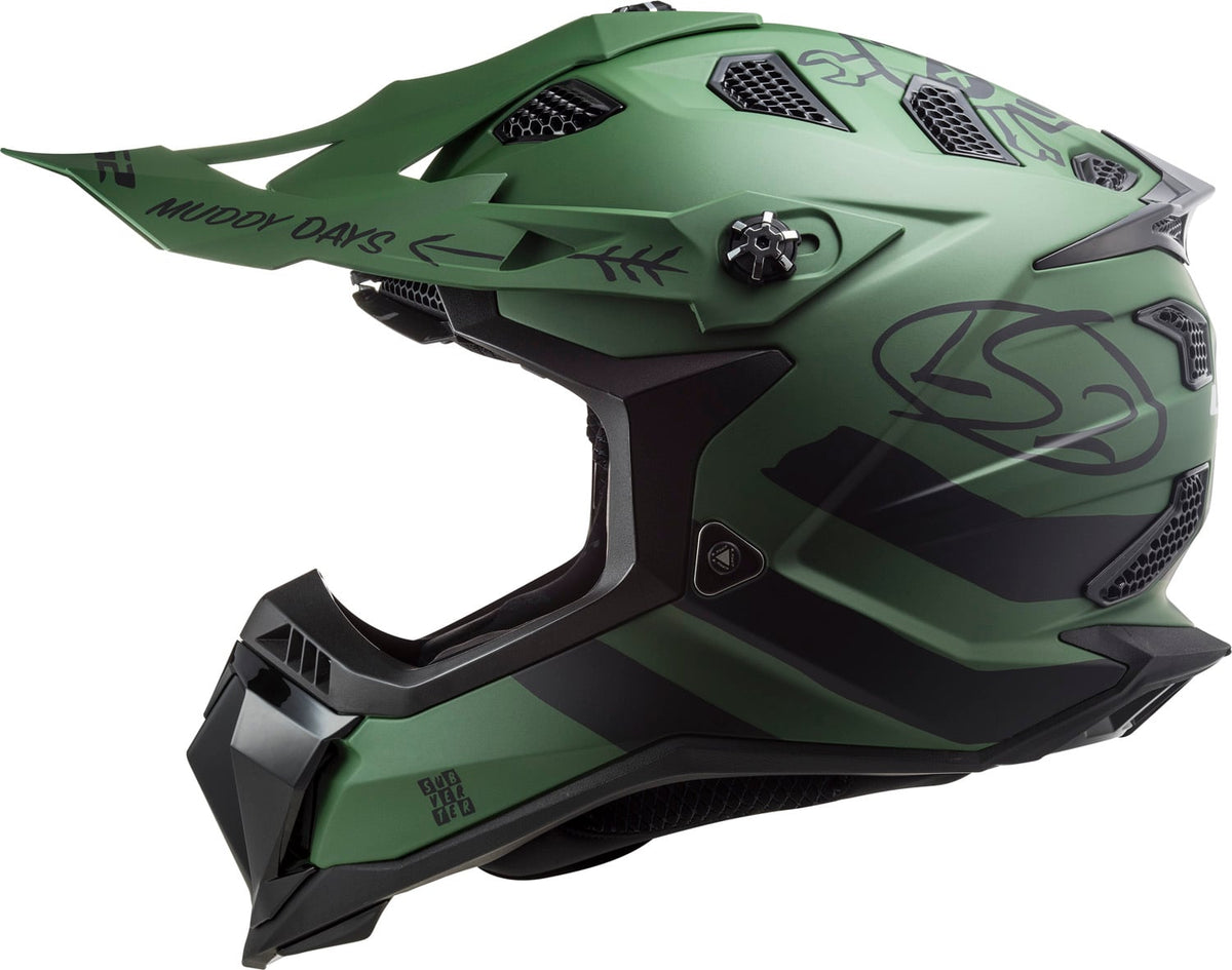Tousley Rider Supply Helmet Subverter Evo Cargo Full Face MX Motorcycle Helmet - Matte Military Green Product View