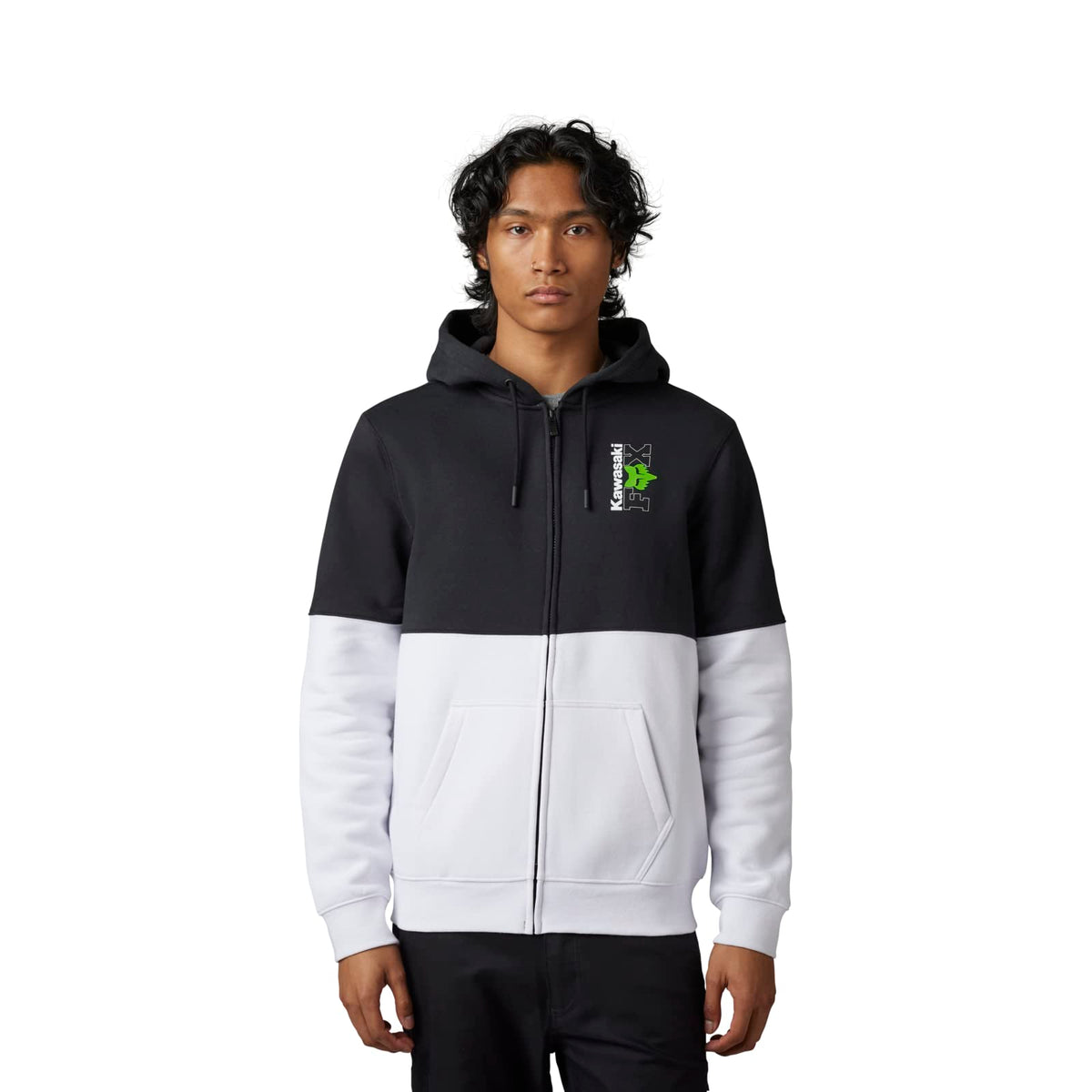 Fox Racing Men&#39;s Standard Fox X Kawi Zip Fleece Hoodie