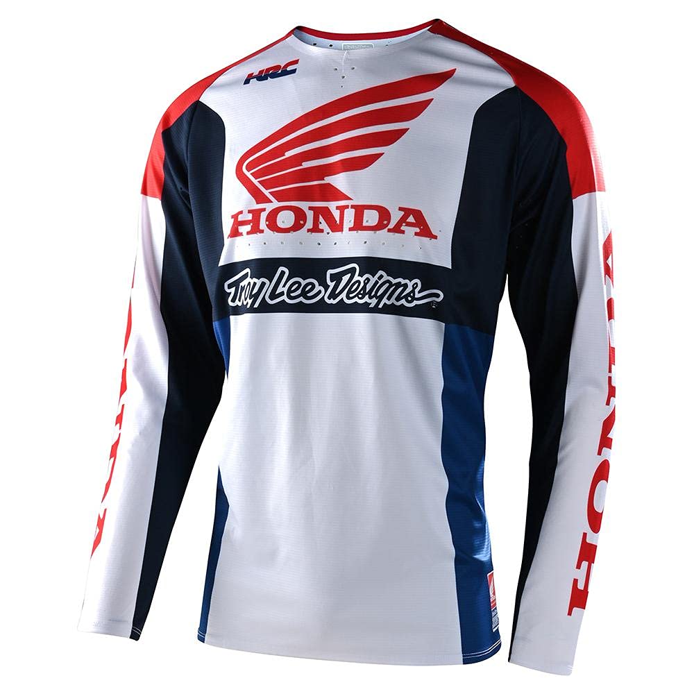 Troy Lee Designs SE Pro Honda Quattro Jersey, White/Blue