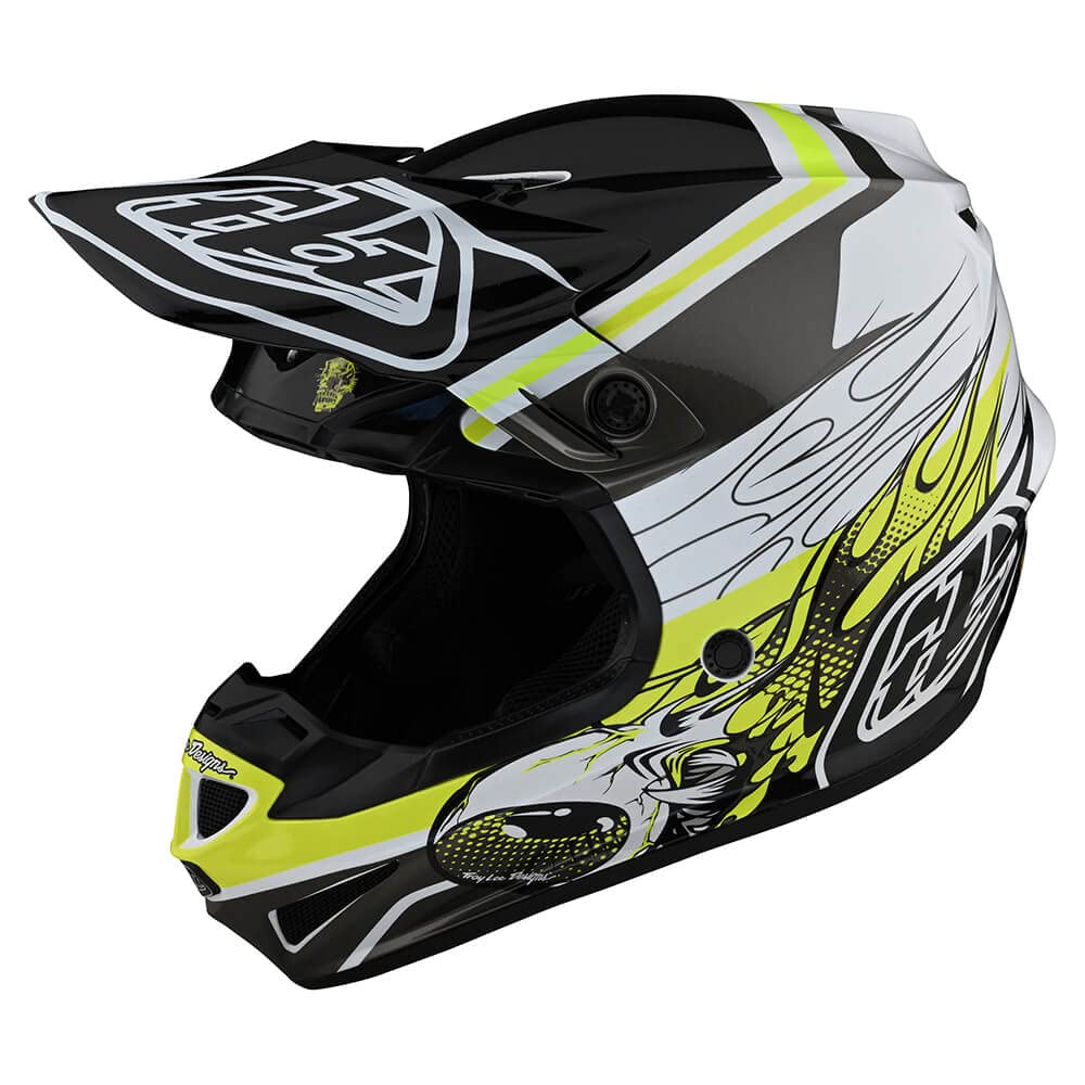 Troy Lee Designs SE4 Polyacrylite Skooly Adult Motocross Helmet W/MIPS