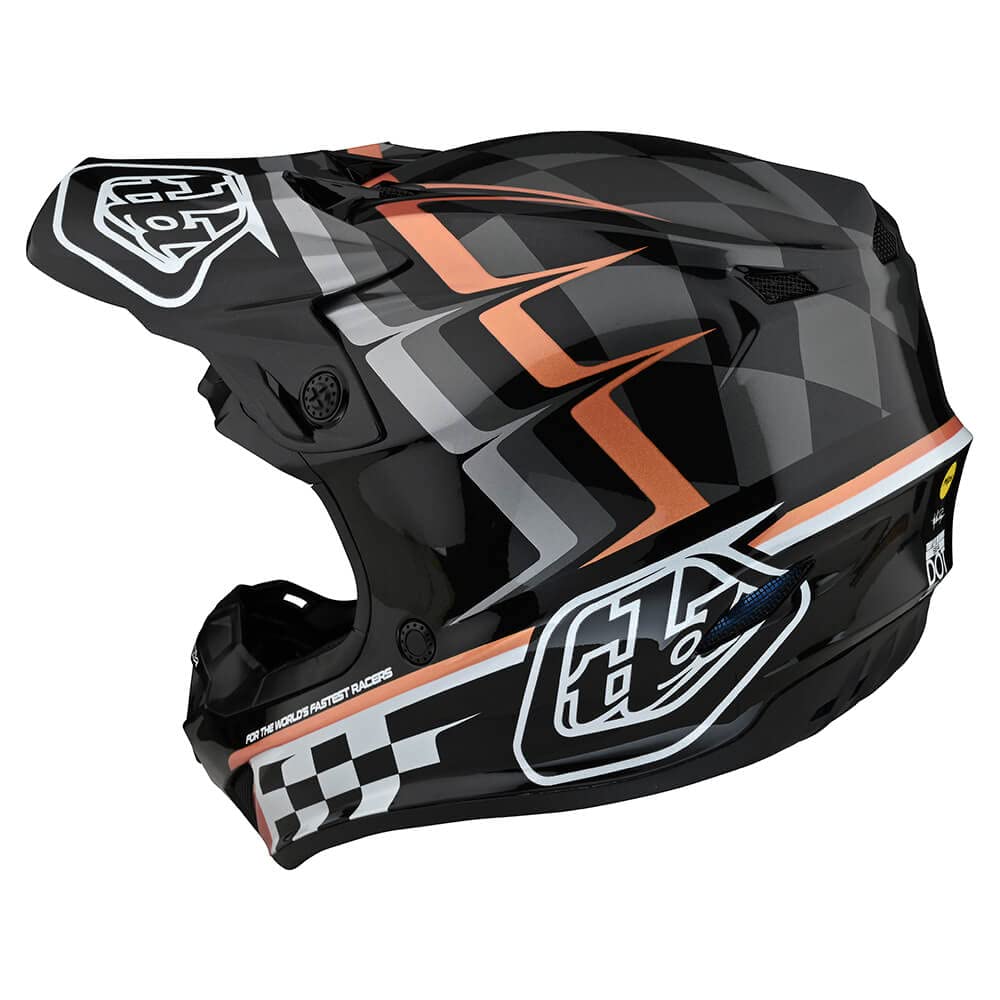 Troy Lee Designs SE4 Polyacrylite Warped Adult Motocross Helmet W/MIPS