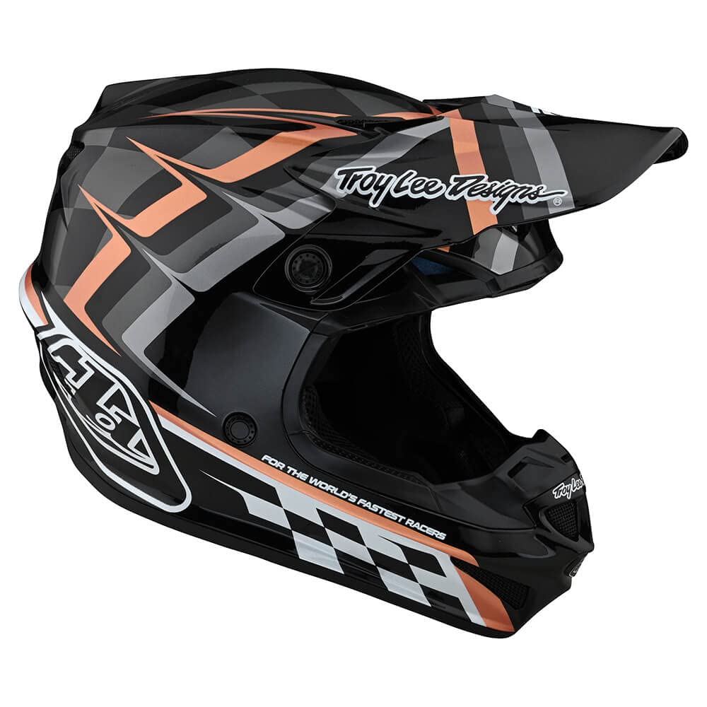 Troy Lee Designs SE4 Polyacrylite Warped Adult Motocross Helmet W/MIPS