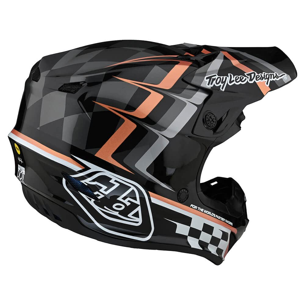 Troy Lee Designs SE4 Polyacrylite Warped Adult Motocross Helmet W/MIPS