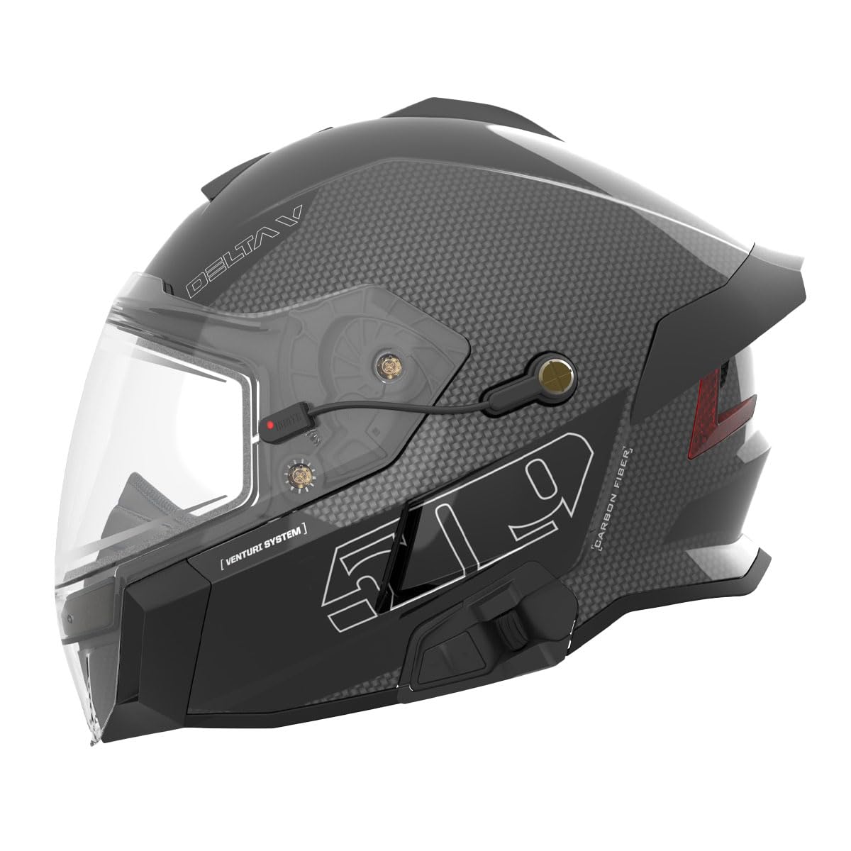 509 Delta V Carbon Commander Snowmobile Helmet