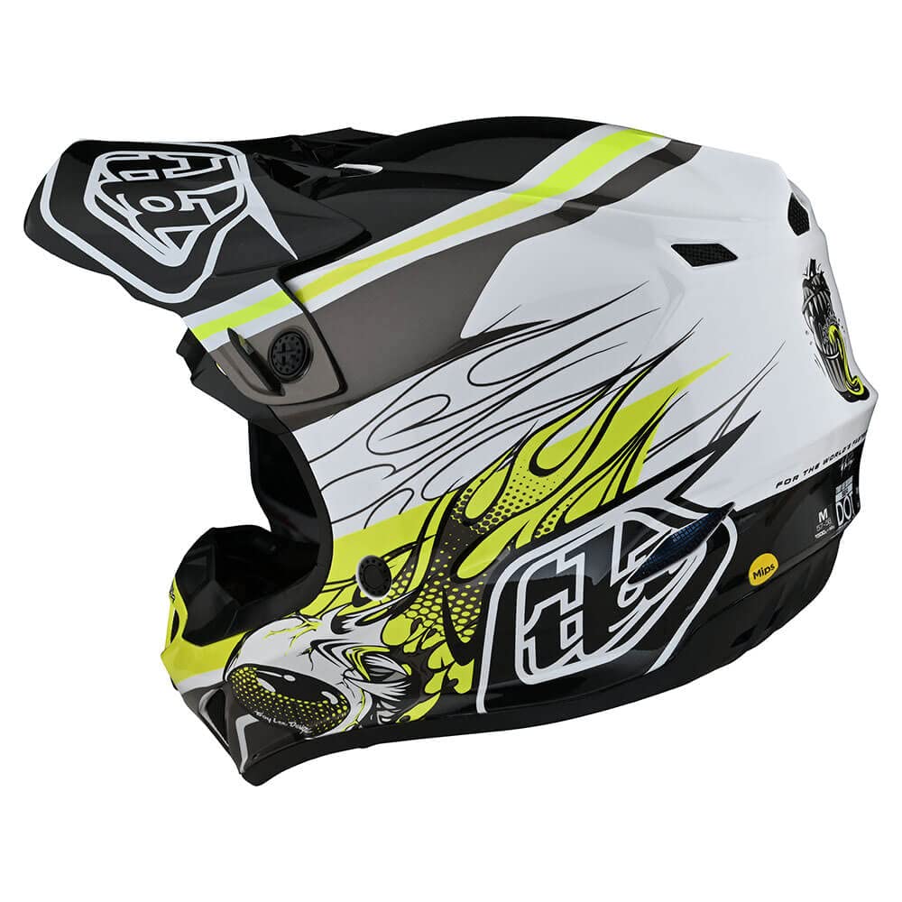 Troy Lee Designs SE4 Polyacrylite Skooly Adult Motocross Helmet W/MIPS