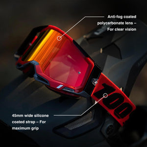 100% Racecraft 2 Goggles - Mountain Bike & Motocross Goggles - Eyewear for Motocross & Mountain Biking