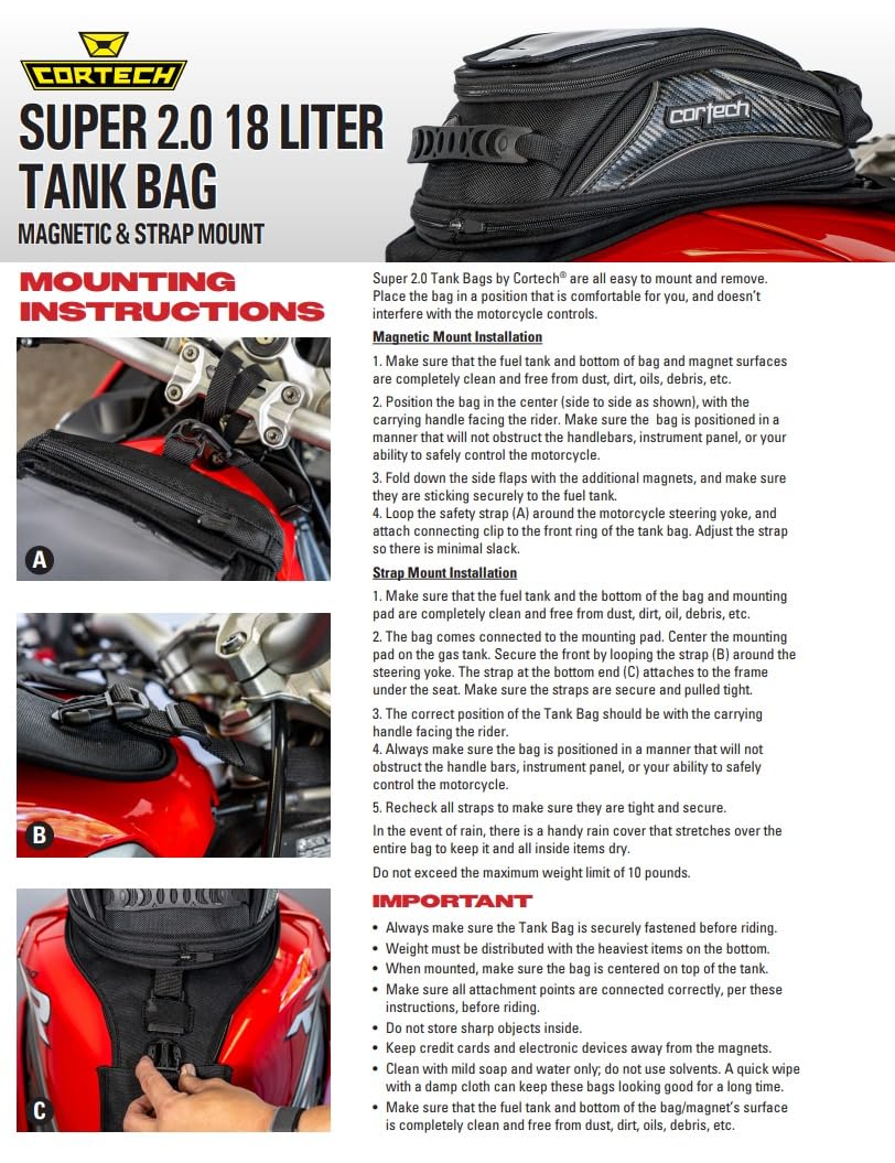 Cortech 18L Super 2.0 Tank Bag