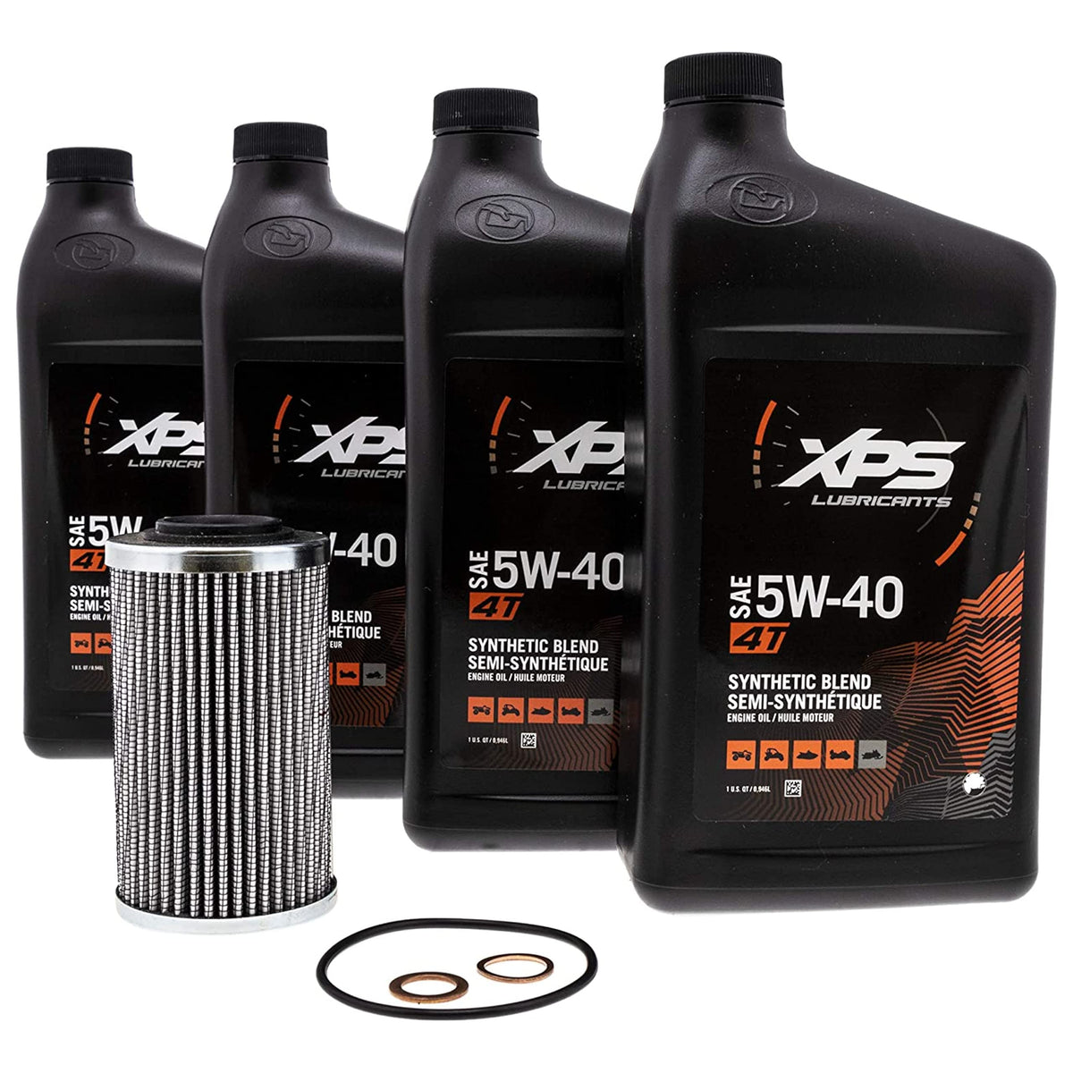 Can-Am New OEM, 4T 5W-40 Synthetic Blend Oil Change Kit, Rotax 991 (SM5) 9779247